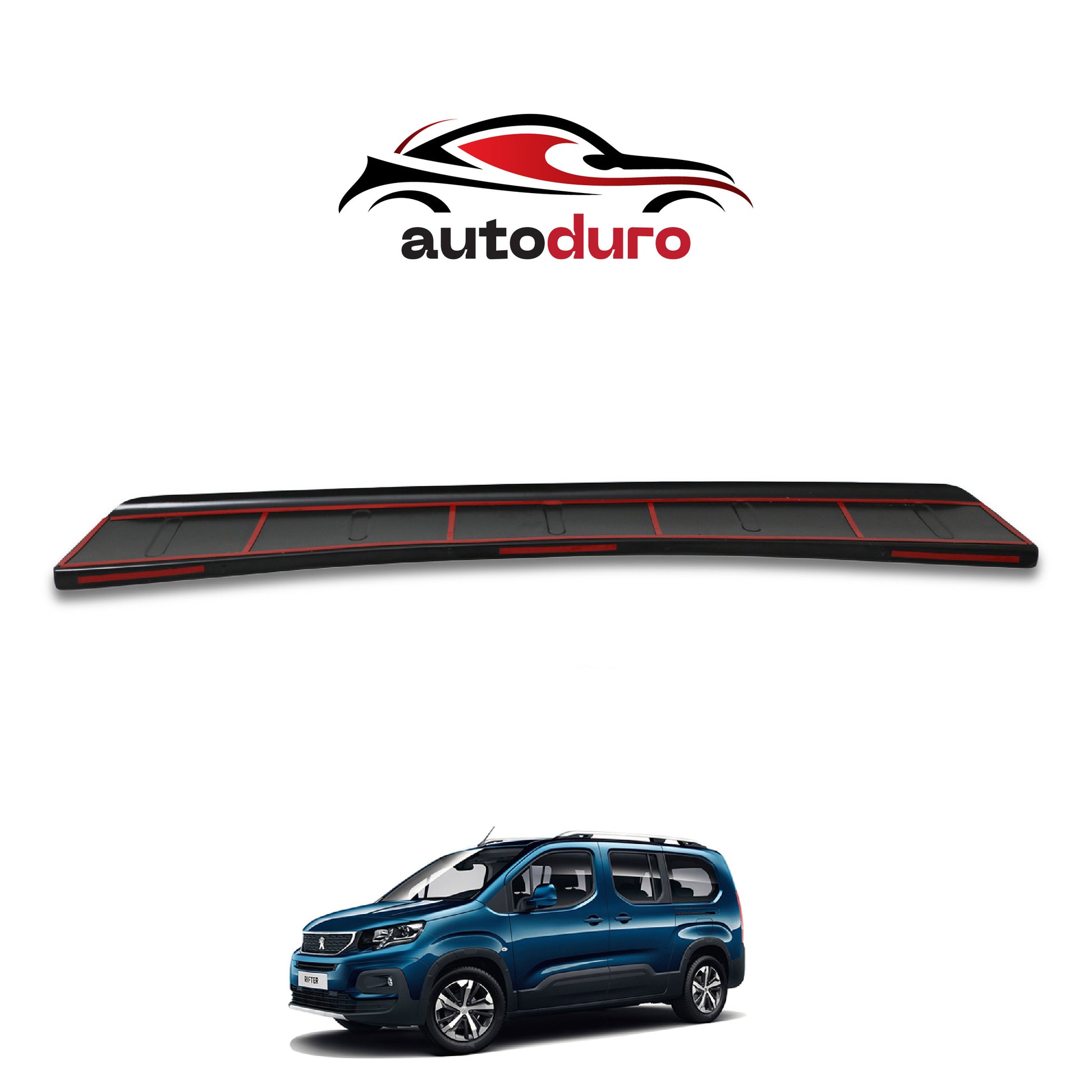 Autoduro Peugeot Rifter 2019 Onwards Rear Bumper Sill Protector Gloss - 39610519-010500-20010101_5