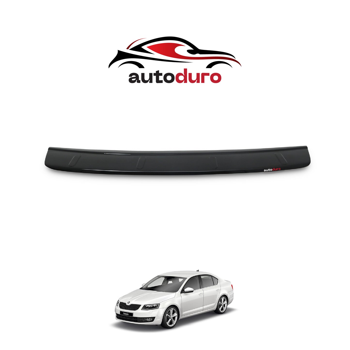 Autoduro Skoda Octavia 2013 Onwards Rear Bumper Sill Protector Gloss - 39710113-010500-20010101_1