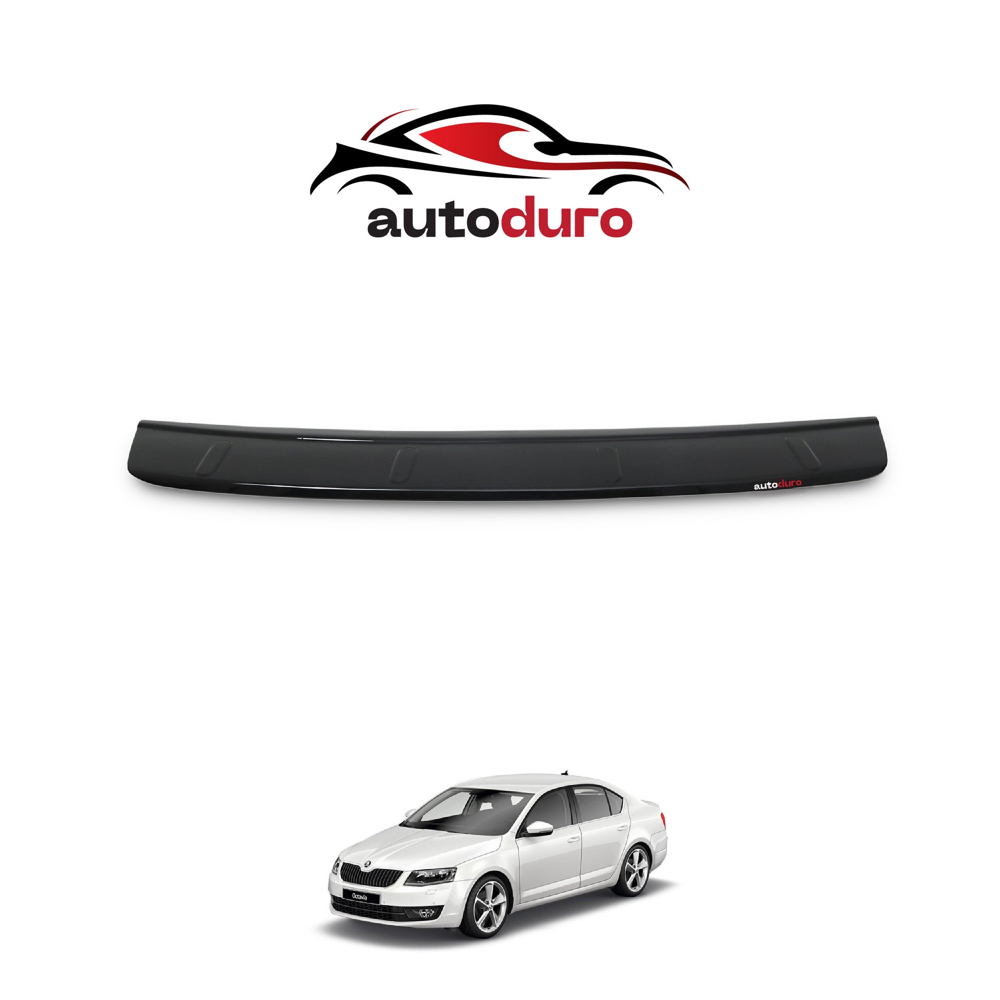 Autoduro Skoda Octavia 2013 Onwards Rear Bumper Sill Protector Gloss - 39710113-010500-20010101_1