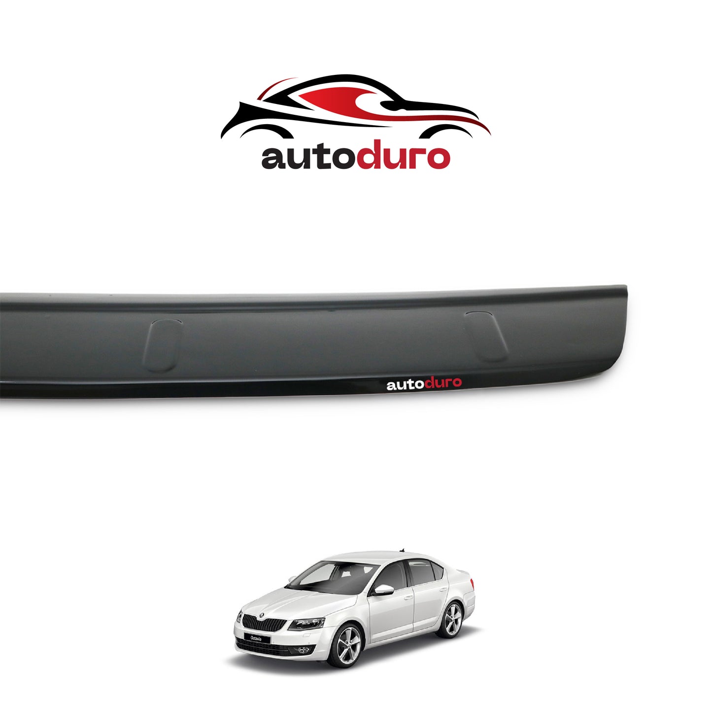 Autoduro Skoda Octavia 2013 Onwards Rear Bumper Sill Protector Gloss - 39710113-010500-20010101_2