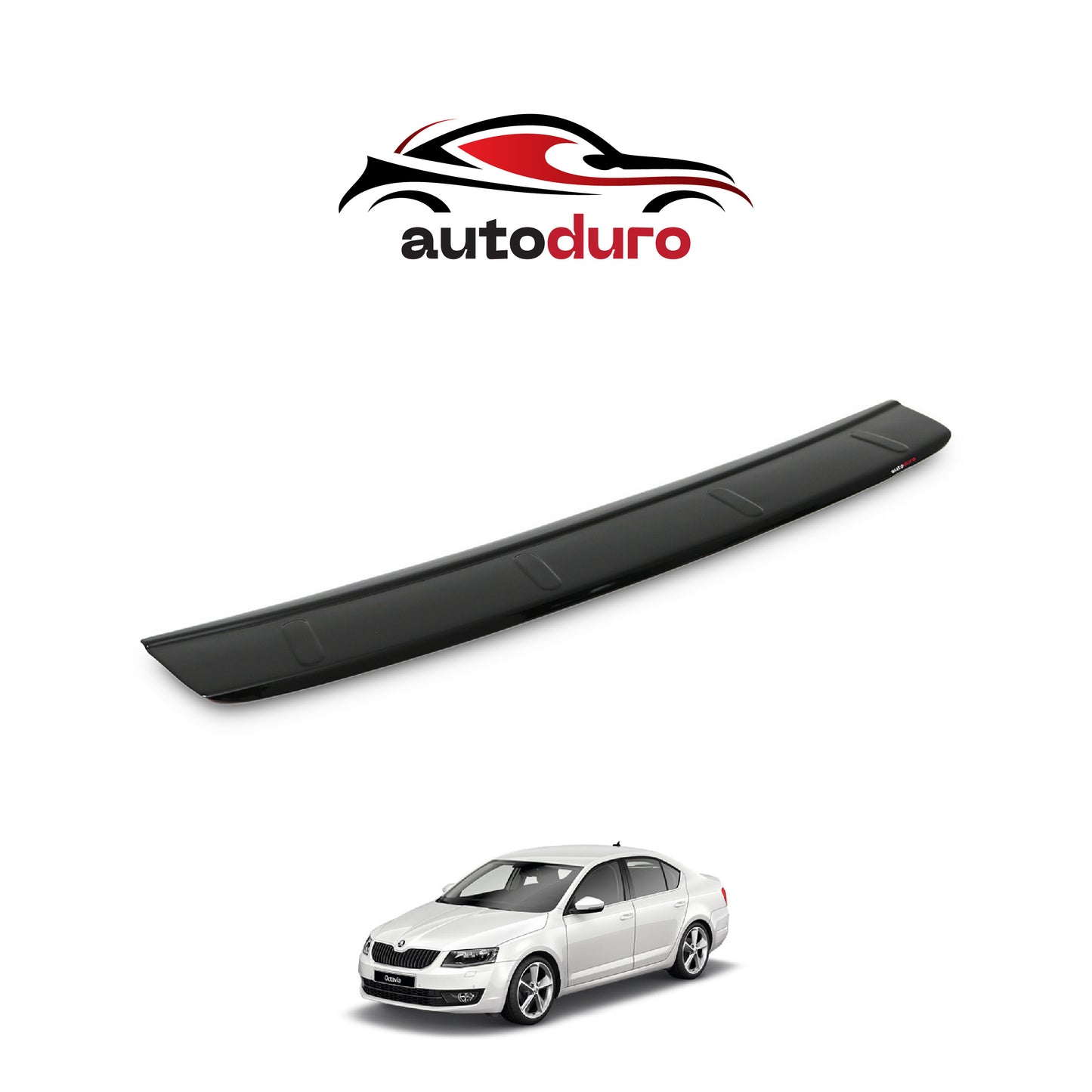 Autoduro Skoda Octavia 2013 Onwards Rear Bumper Sill Protector Gloss - 39710113-010500-20010101_3