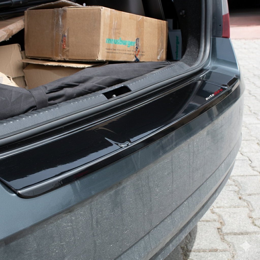 Autoduro Skoda Octavia 2013 Onwards Rear Bumper Sill Protector Gloss - 39710113-010500-20010101_6