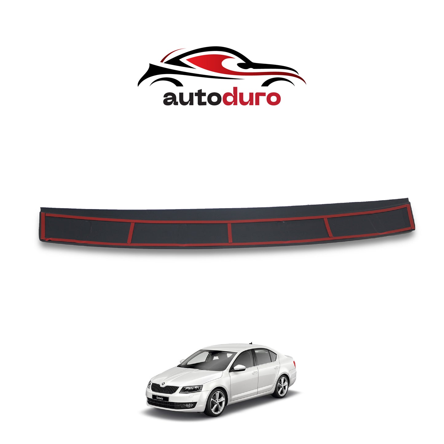 Autoduro Skoda Octavia 2013 Onwards Rear Bumper Sill Protector Matt - 39710113-010500-20010402_4