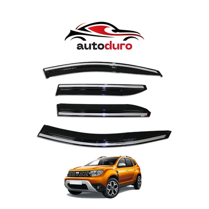 Autoduro Dacia Duster 2018 - 2024 Window Wind Deflectors 4pcs Chrome - 45210218-020019-20010101_1