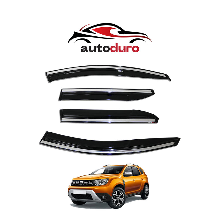 Autoduro Dacia Duster 2018 - 2024 Window Wind Deflectors 4pcs Chrome - 45210218-020019-20010101_1
