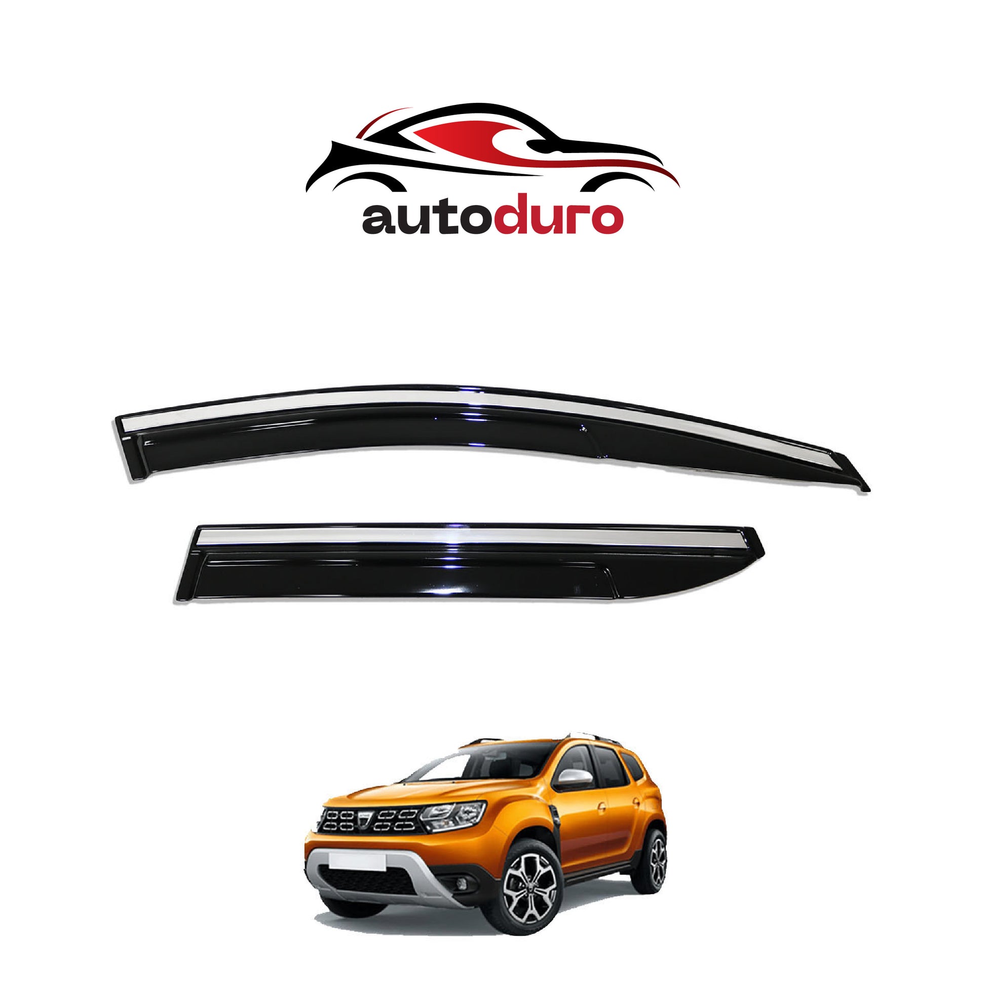 Autoduro Dacia Duster 2018 - 2024 Window Wind Deflectors 4pcs Chrome - 45210218-020019-20010101_4