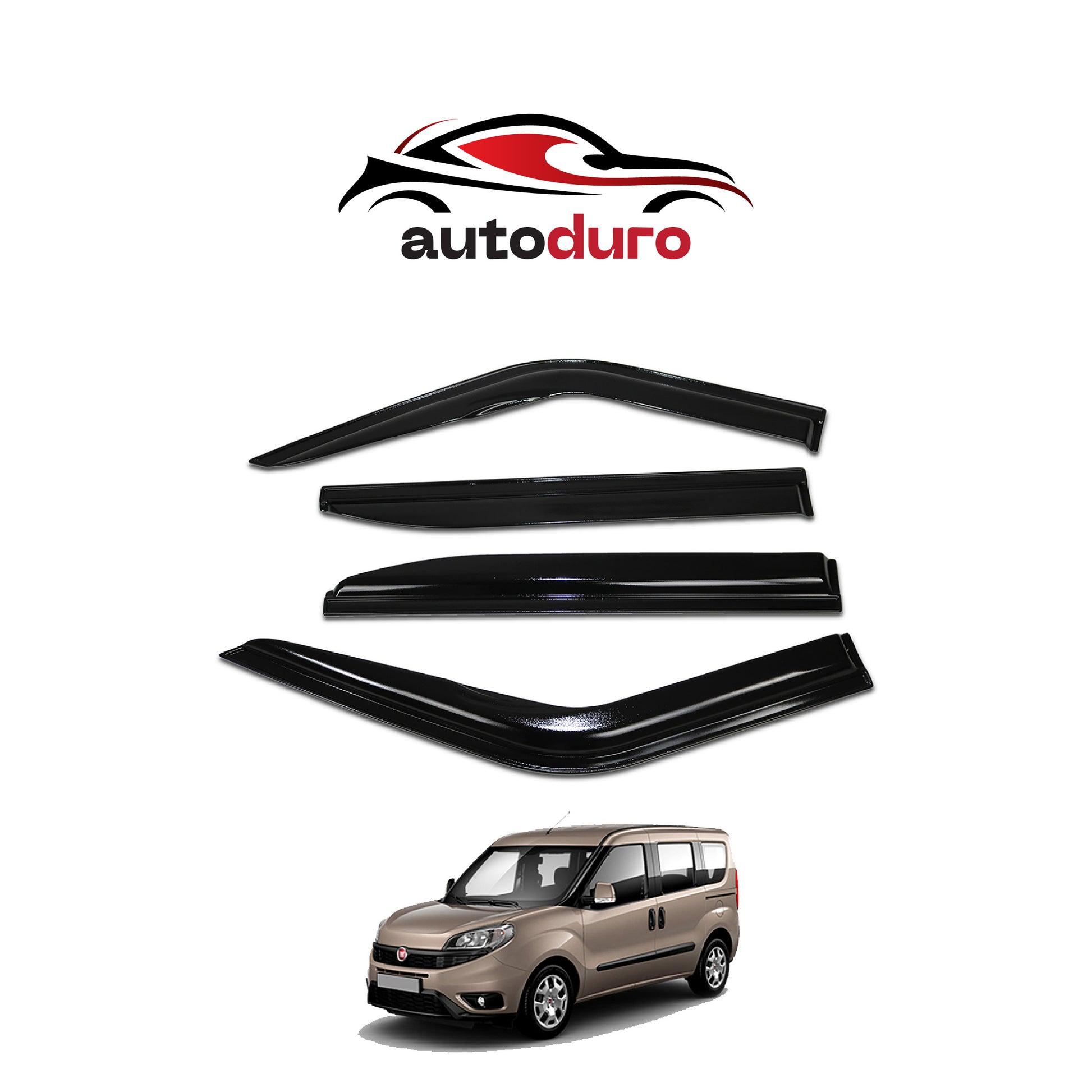 Autoduro Fiat Doblo 2015 - 2022 Window Wind Deflectors 4pcs - 45290315-010019-20010101_1