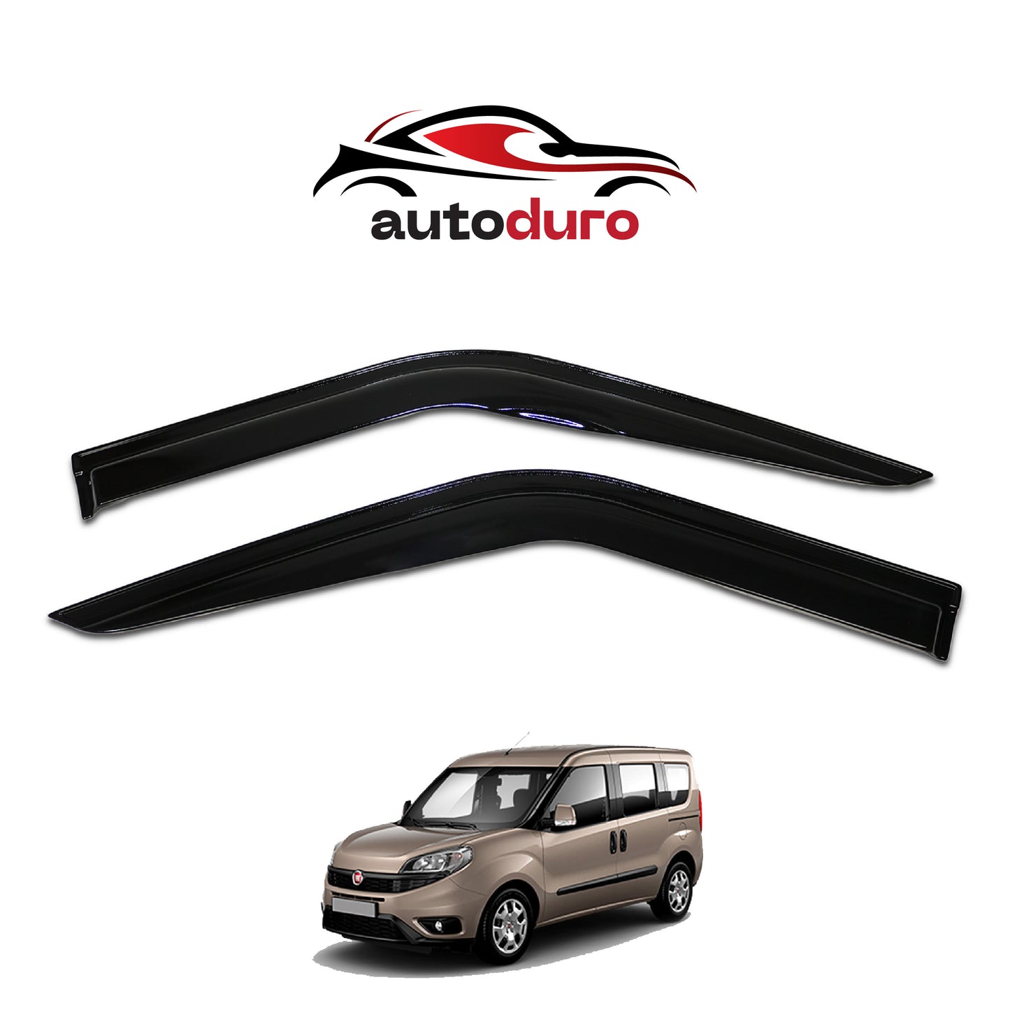 Autoduro Fiat Doblo 2015 - 2022 Window Wind Deflectors 4pcs - 45290315-010019-20010101_3