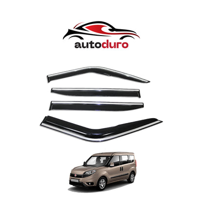 Autoduro Fiat Doblo 2015 - 2022 Window Wind Deflectors 4pcs Chrome - 45290315-020019-20010101_1