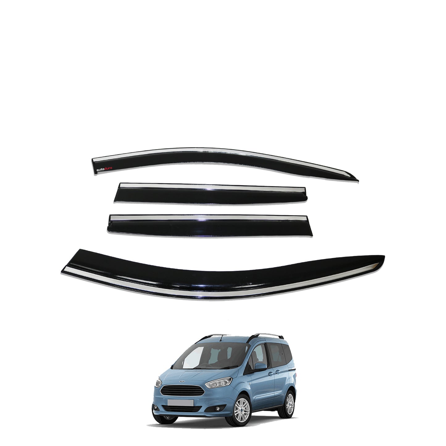 Autoduro Ford Courier 2014 - 2018 Window Wind Deflectors 4pcs - 45300214-010019-20010101_1