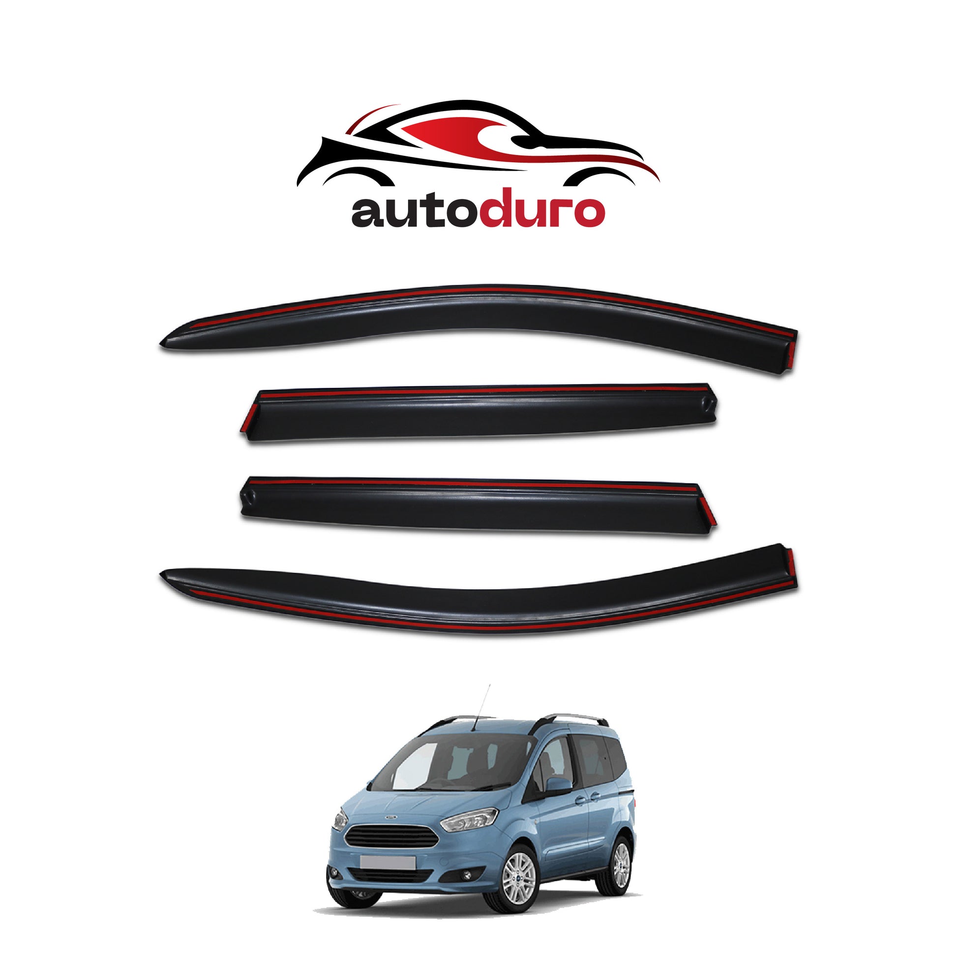 Autoduro Ford Courier 2014 - 2018 Window Wind Deflectors 4pcs - 45300214-010019-20010101_13
