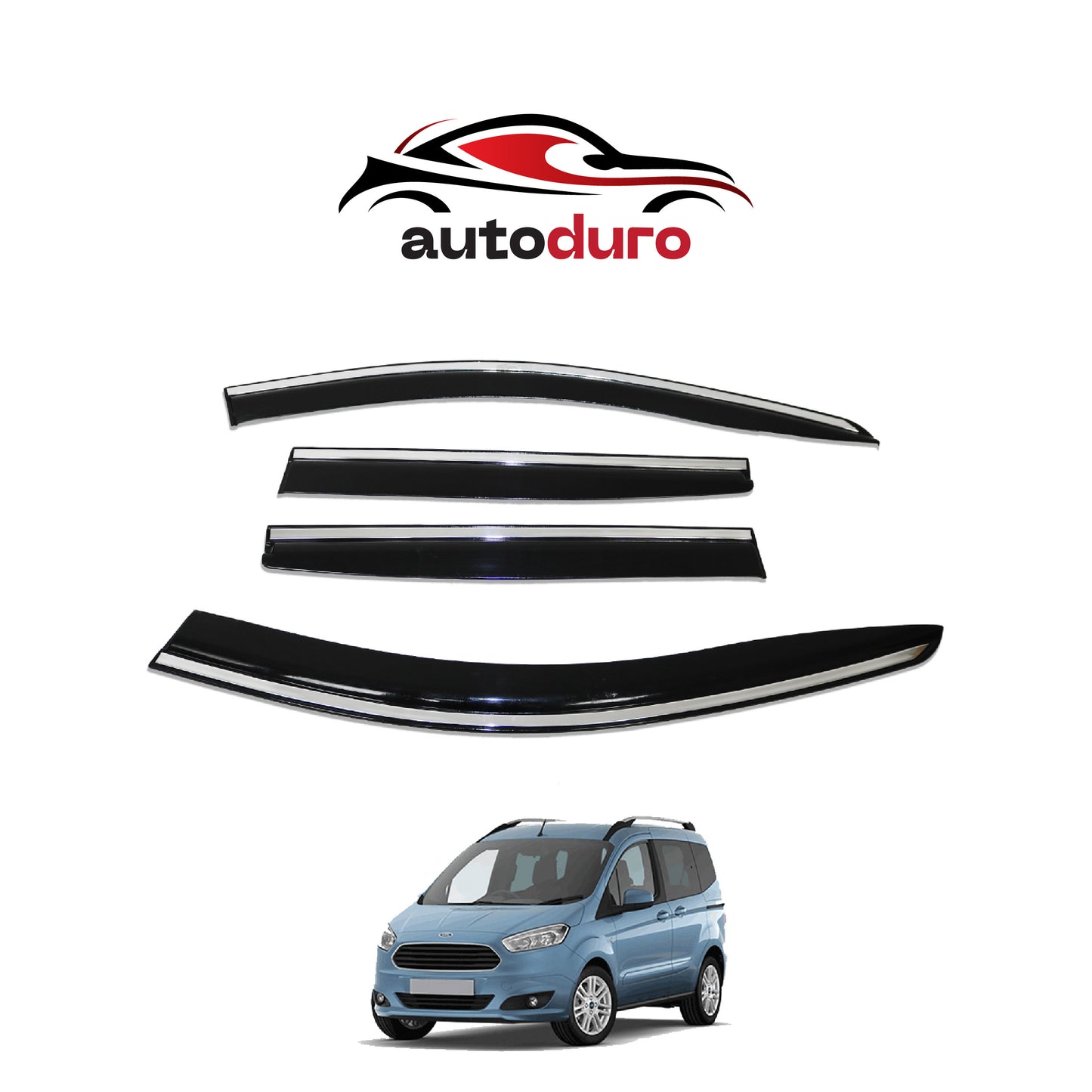 Autoduro Ford Courier 2014 - 2018 Window Wind Deflectors 4pcs - 45300214-010019-20010101_14