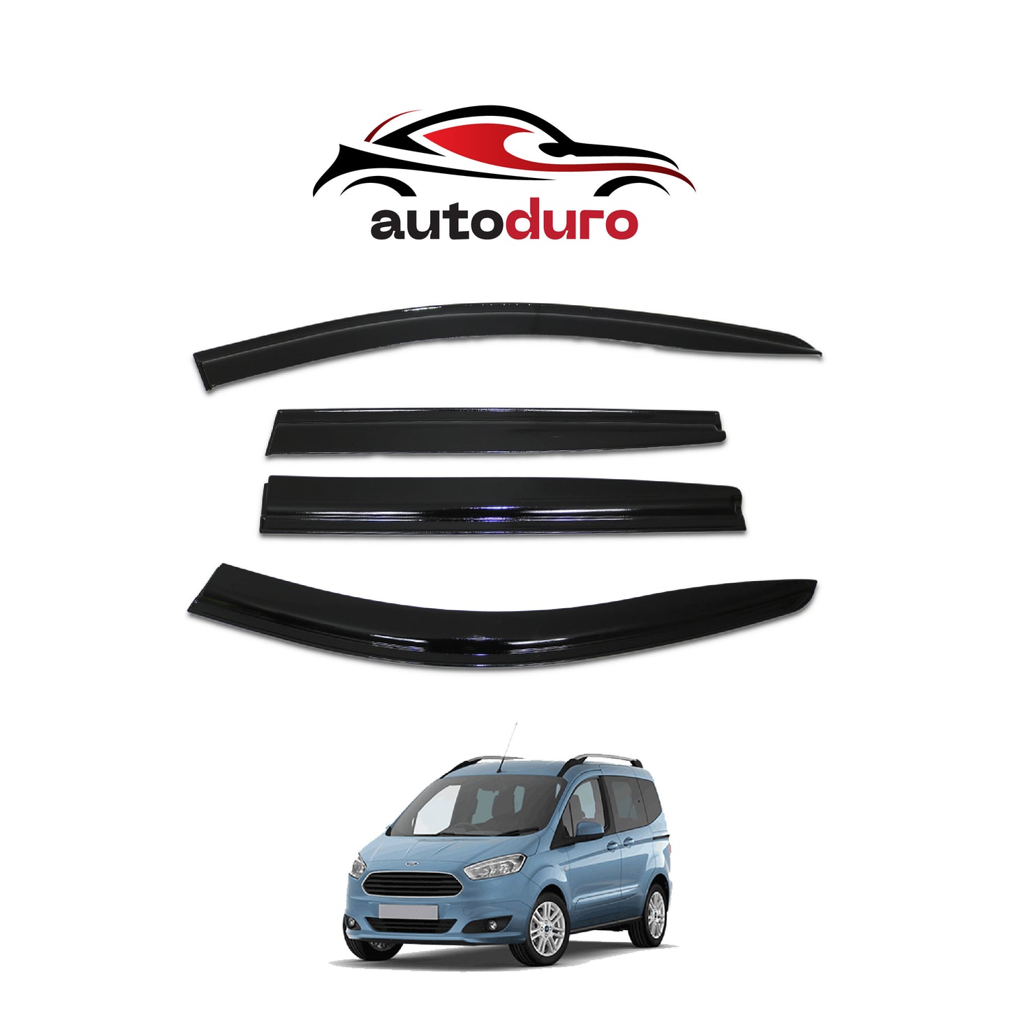 Autoduro Ford Courier 2014 - 2018 Window Wind Deflectors 4pcs - 45300214-010019-20010101_22