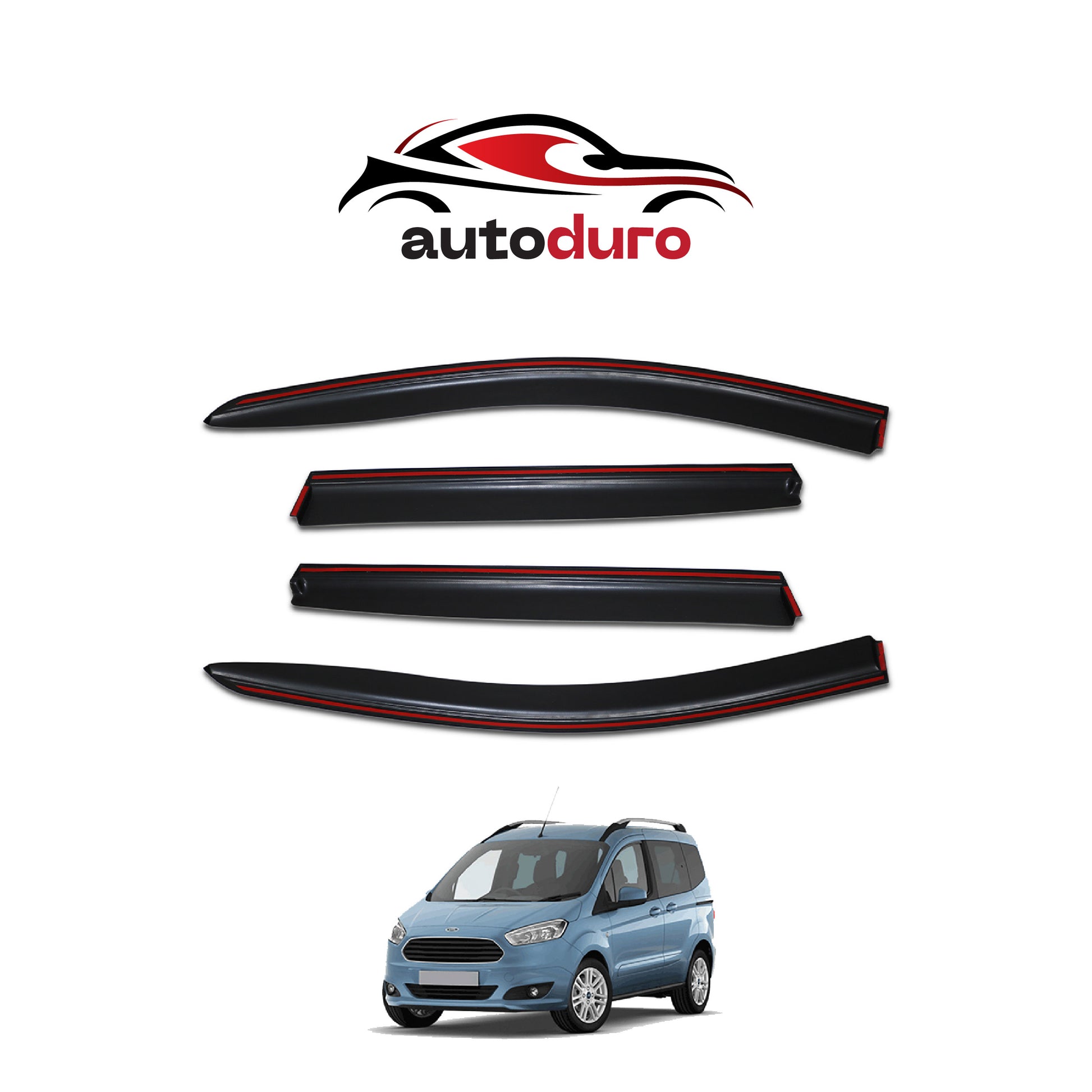 Autoduro Ford Courier 2014 - 2018 Window Wind Deflectors 4pcs - 45300214-010019-20010101_26