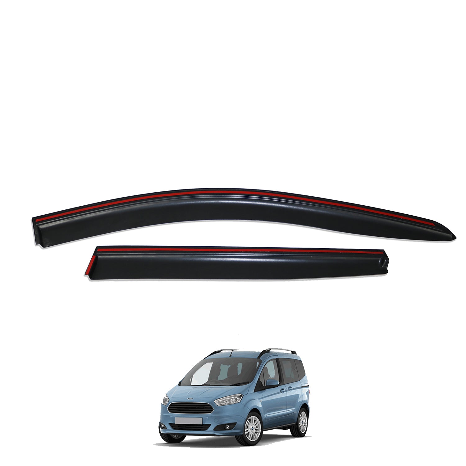 Autoduro Ford Courier 2014 - 2018 Window Wind Deflectors 4pcs - 45300214-010019-20010101_5
