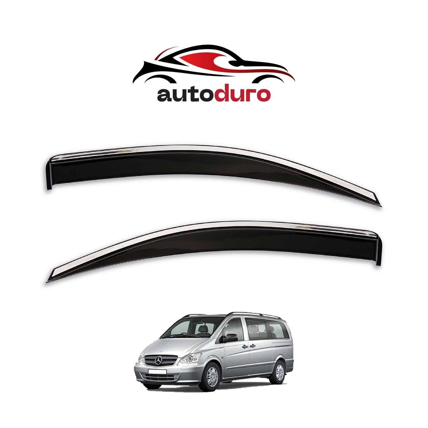 Autoduro Ford Custom 2023 Onwards Window Wind Deflectors 2pcs - 45301323-020017-20010101_2