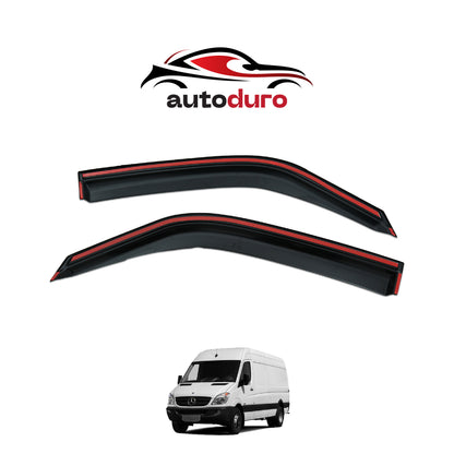 Autoduro Mercedes Sprinter 2006 - 2012 Window Wind Deflectors 2pcs Chrome - 45550206-020017-20010101_19