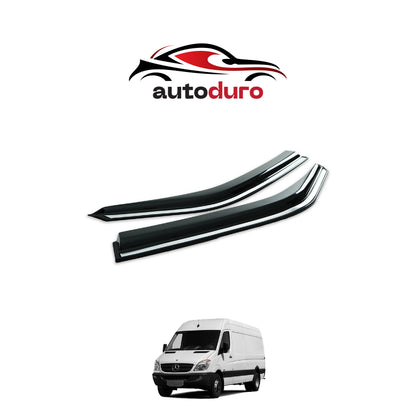 Autoduro Mercedes Sprinter 2006 - 2012 Window Wind Deflectors 2pcs Chrome - 45550206-020017-20010101_4