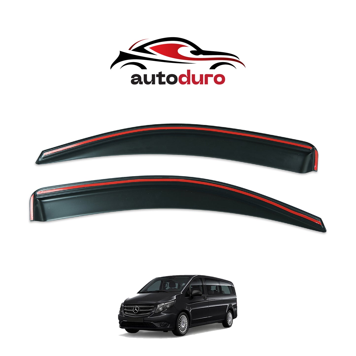 Autoduro Mercedes Vito 2015 Onwards Window Wind Deflectors 2pcs - 45550414-010017-20010101_4