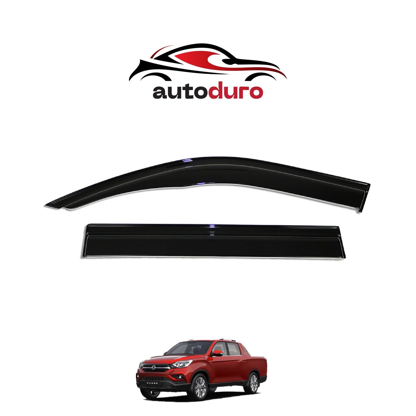 Autoduro Ssangyong Musso 2021 Onwards Window Wind Deflectors - 45730321-040019-20010101_4