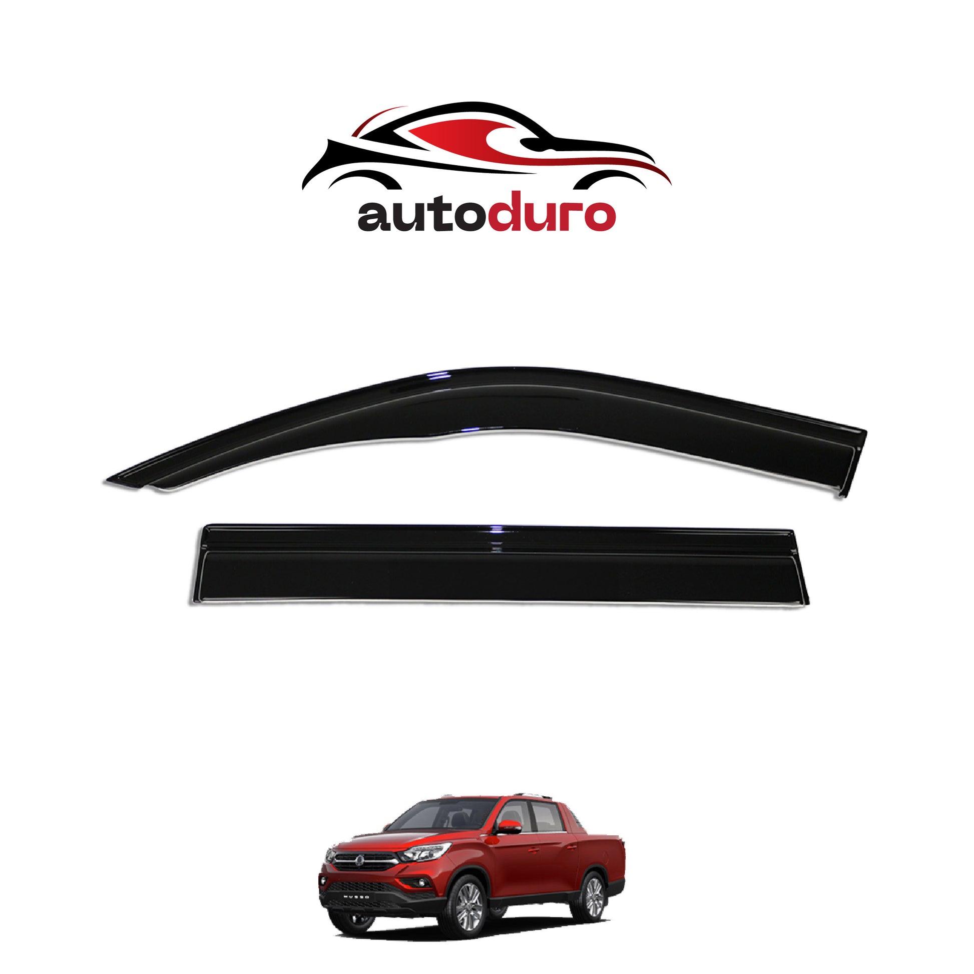 Autoduro Ssangyong Musso 2021 Onwards Window Wind Deflectors - 45730321-040019-20010101_4