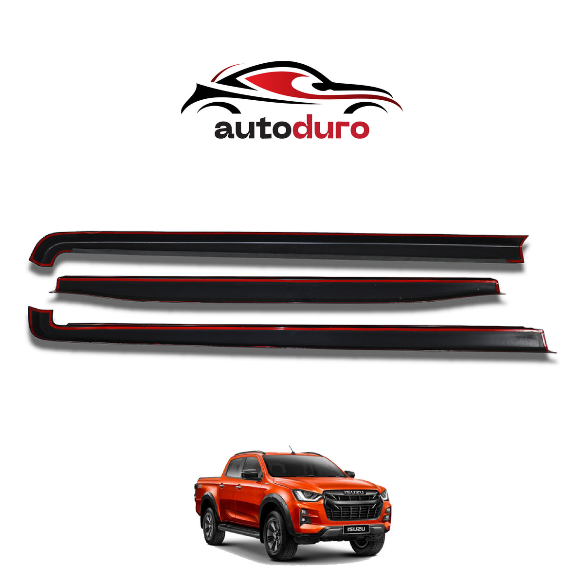 Autoduro Isuzu D-Max 2020 Onwards Bed Rail Protector 3pcs - 48380120-010018-20010402_3