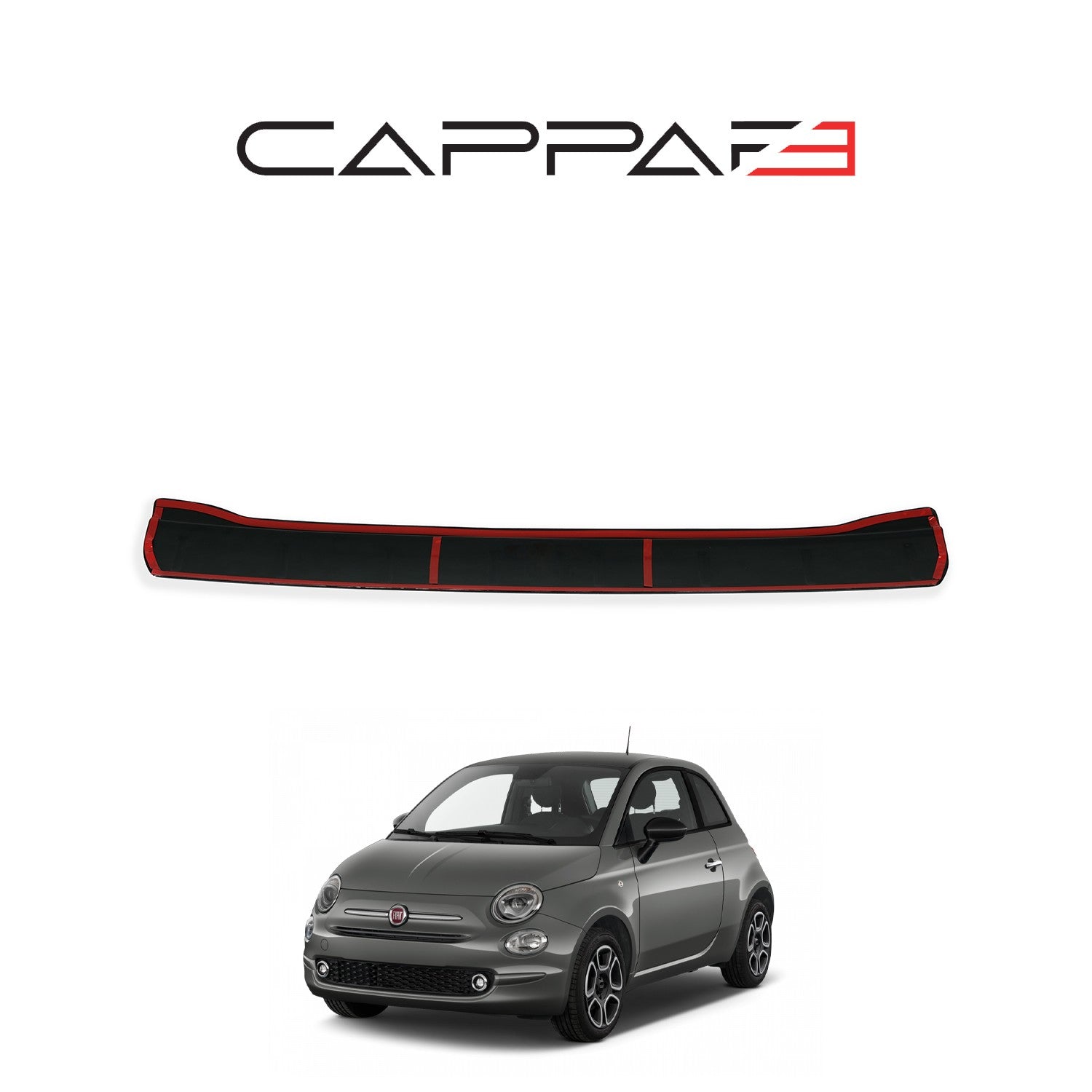Fiat 500 2016 Onwards Rear Bumper Sill Protector Matt