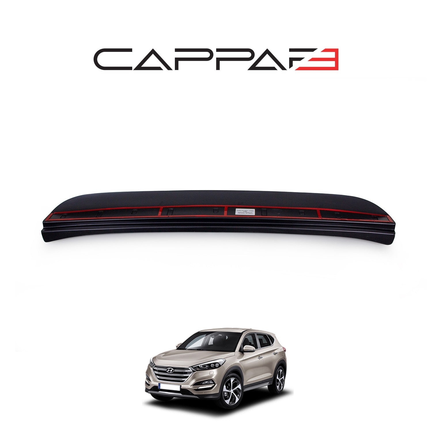 Hyundai Tucson 2016 - 2018 Rear Bumper Sill Protector Gloss