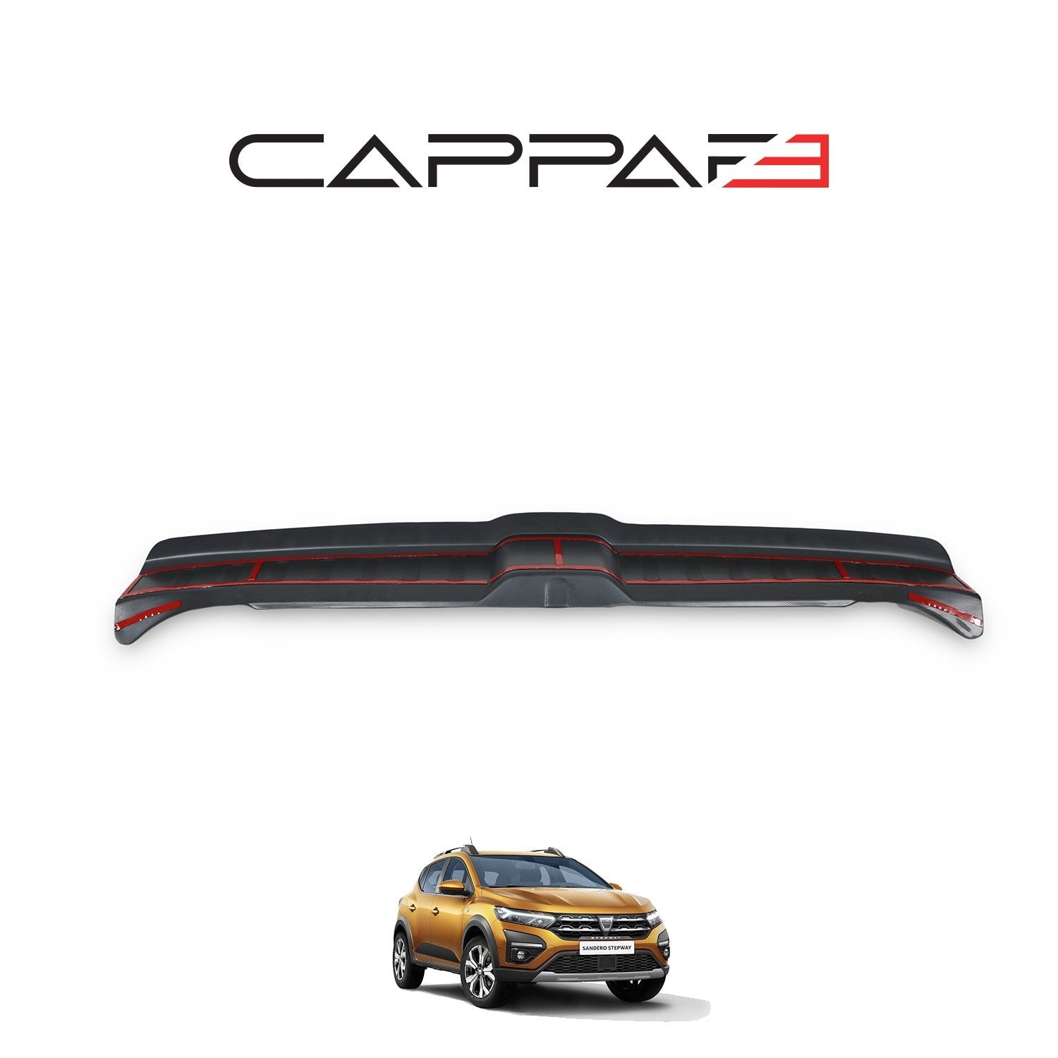 Dacia Sandero 2021 Onwards Rear Bumper Sill Protector Gloss