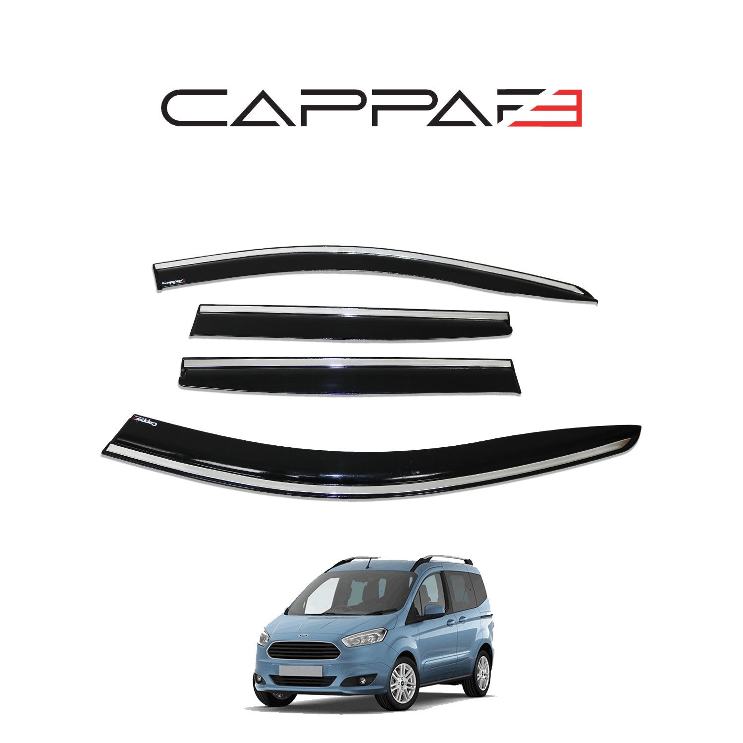 Ford Courier 2014 - 2018 Window Wind Deflectors 4pcs