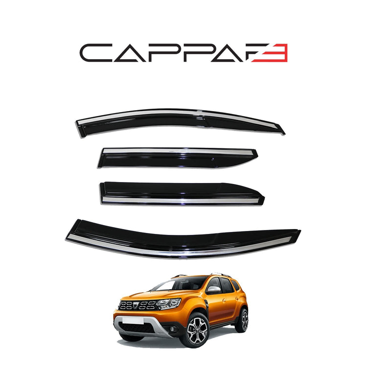 Dacia Duster 2018 - 2024 Window Wind Deflectors 4pcs Chrome