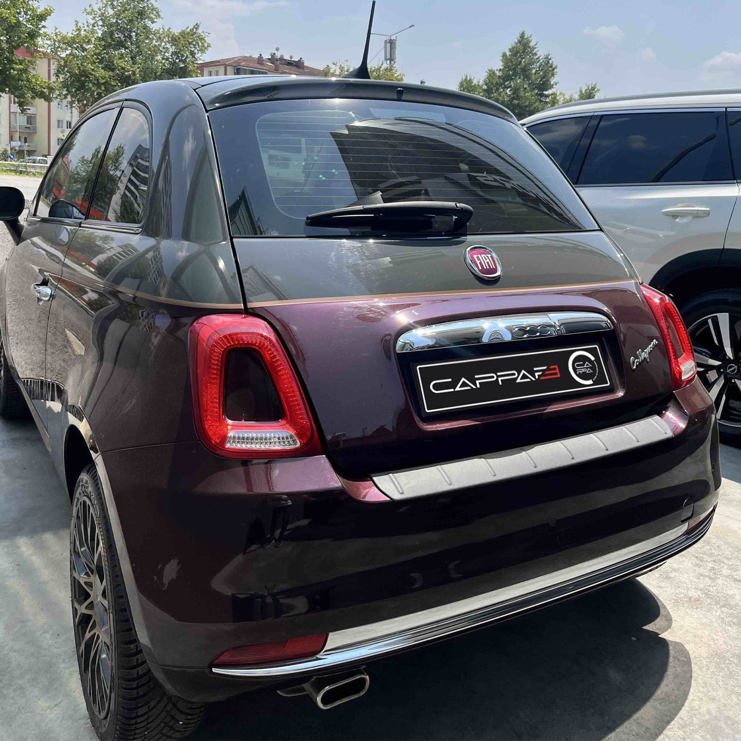 Fiat 500 2016 Onwards Rear Bumper Sill Protector Matt