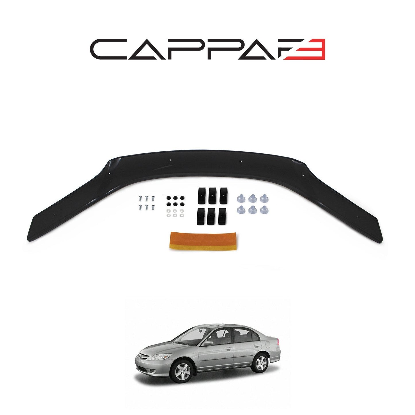 Honda Civic 2001 - 2006 Rear Bumper Sill Protector 4mm