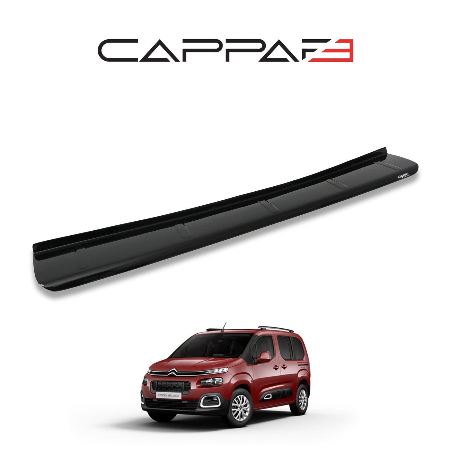 Citroen Berlingo 2019 Onwards Rear Bumper Sill Protector Gloss