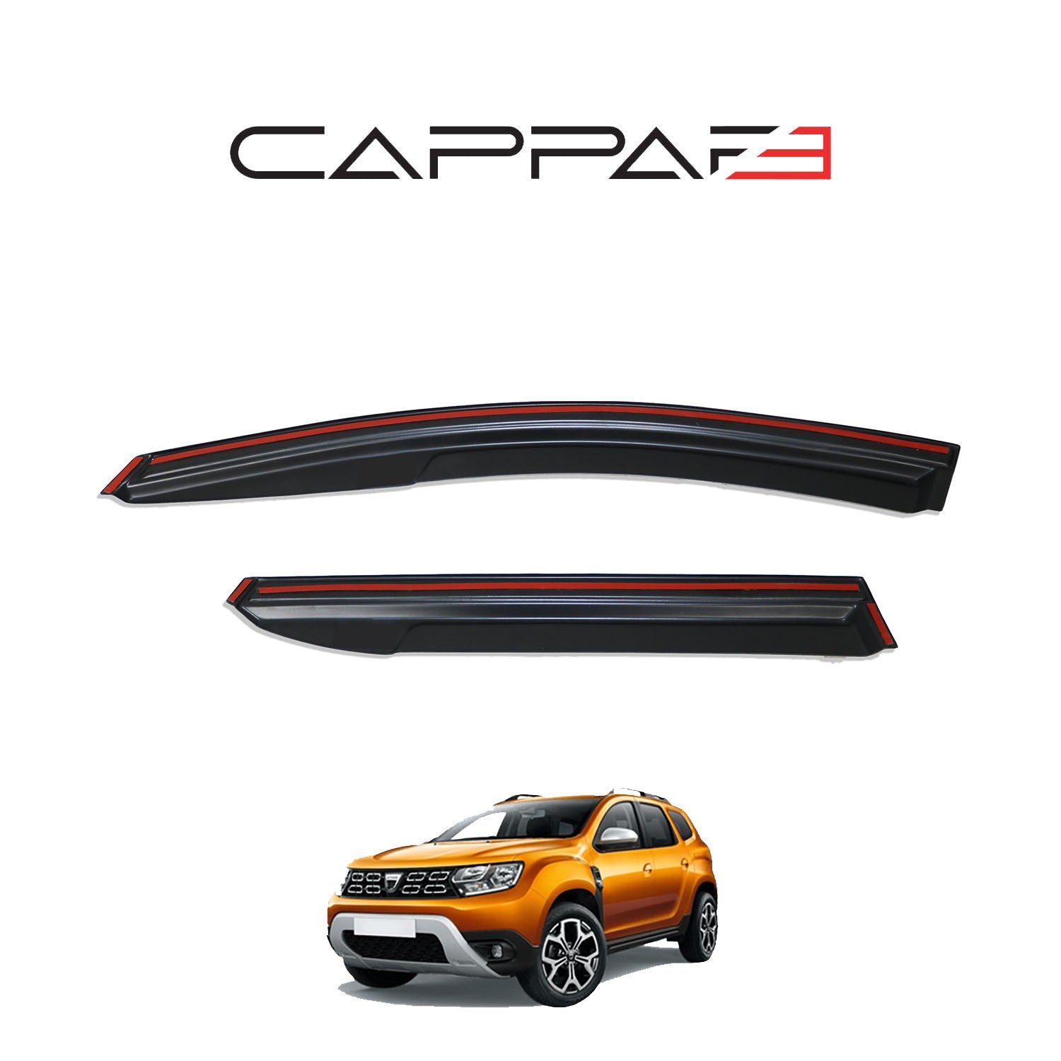 Dacia Duster 2018 - 2024 Window Wind Deflectors 4pcs Chrome