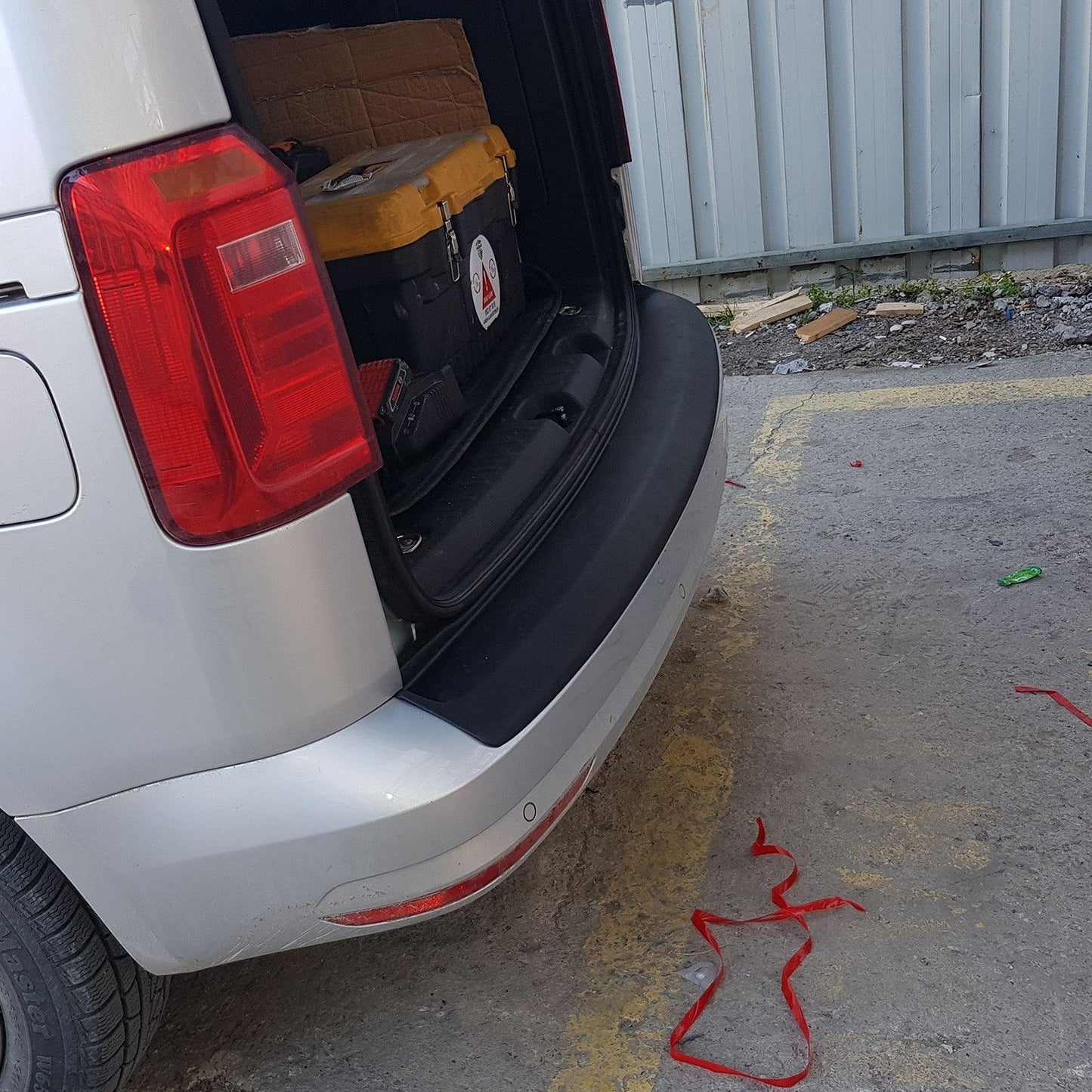 Volkswagen Caddy 2010 - 2015 Rear Bumper Sill Protector Matt