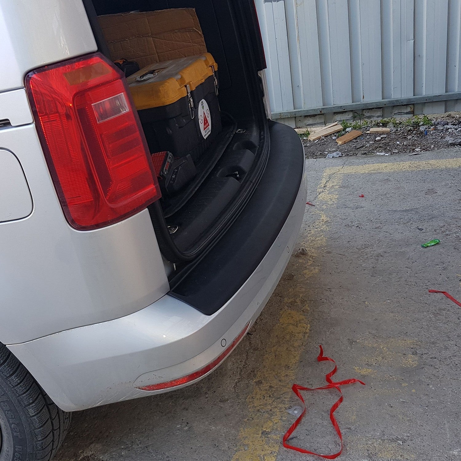 Volkswagen Caddy 2010 - 2015 Rear Bumper Sill Protector Matt