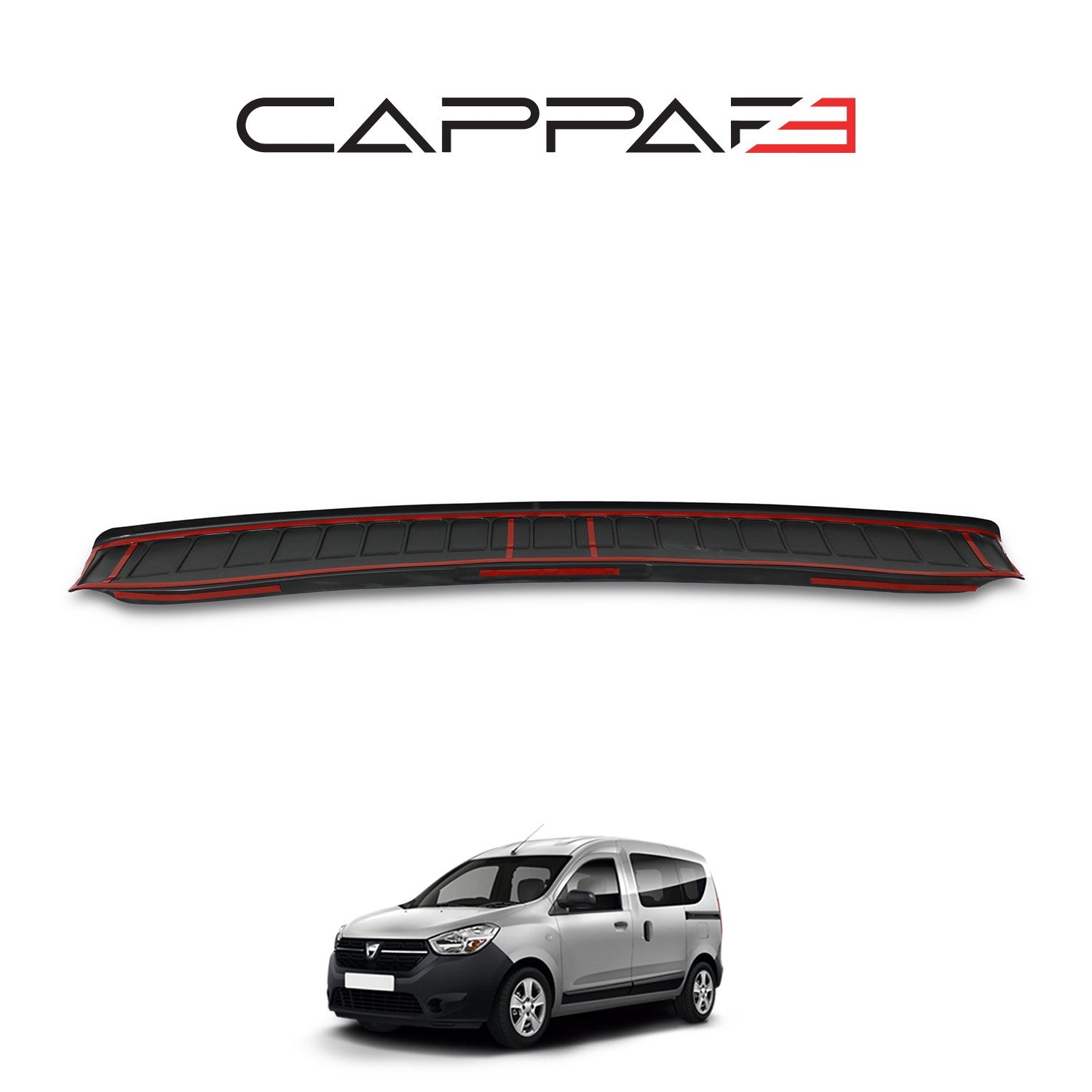 Dacia Dokker 2013 Onwards Rear Bumper Sill Protector Matt