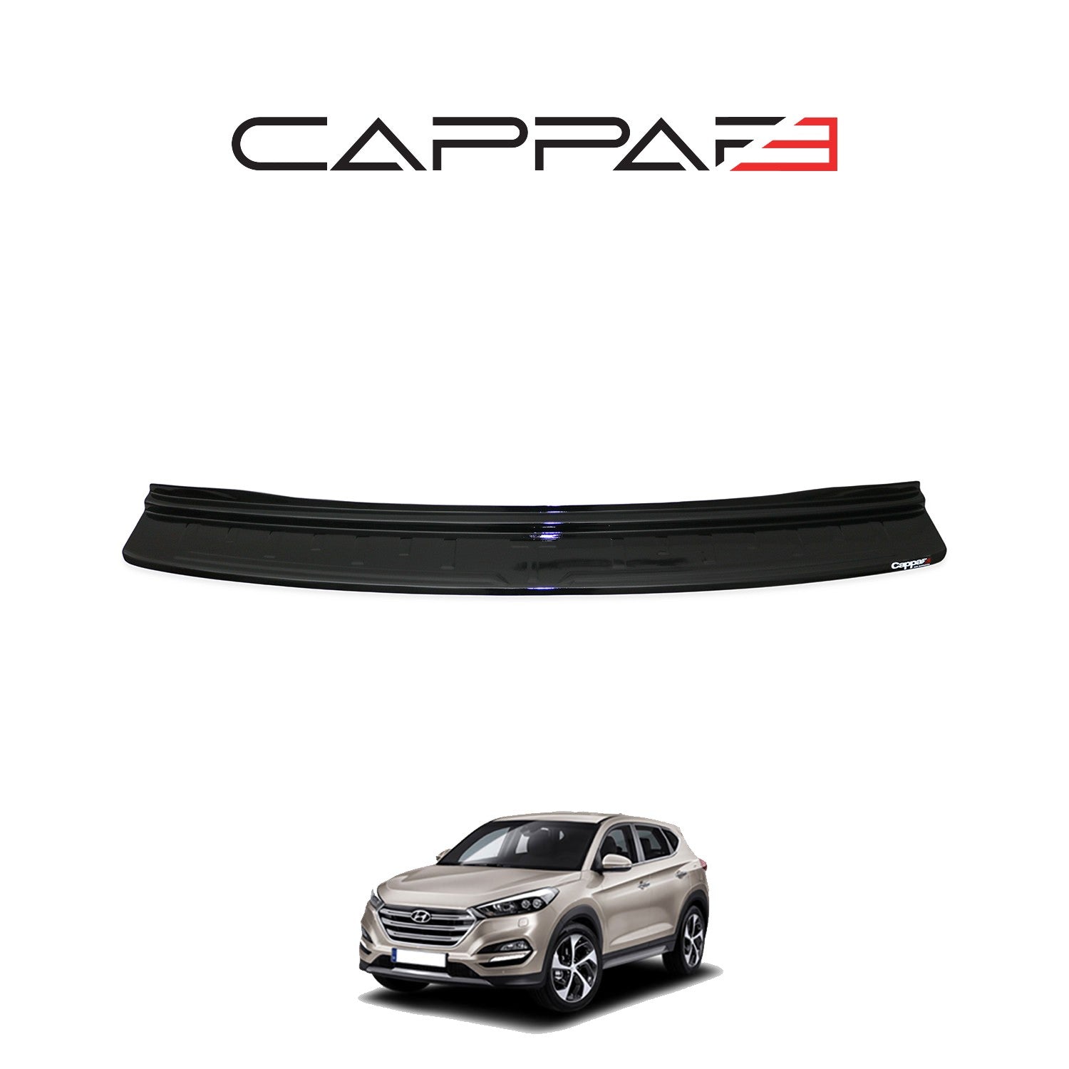 Hyundai Tucson 2018 - 2020 Rear Bumper Sill Protector Gloss