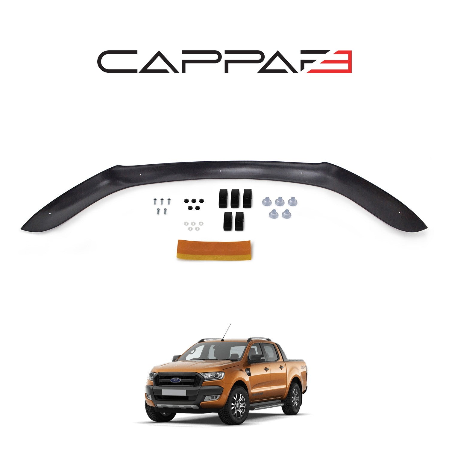 Ford Ranger 2015 - 2019 Bonnet Deflector 4mm