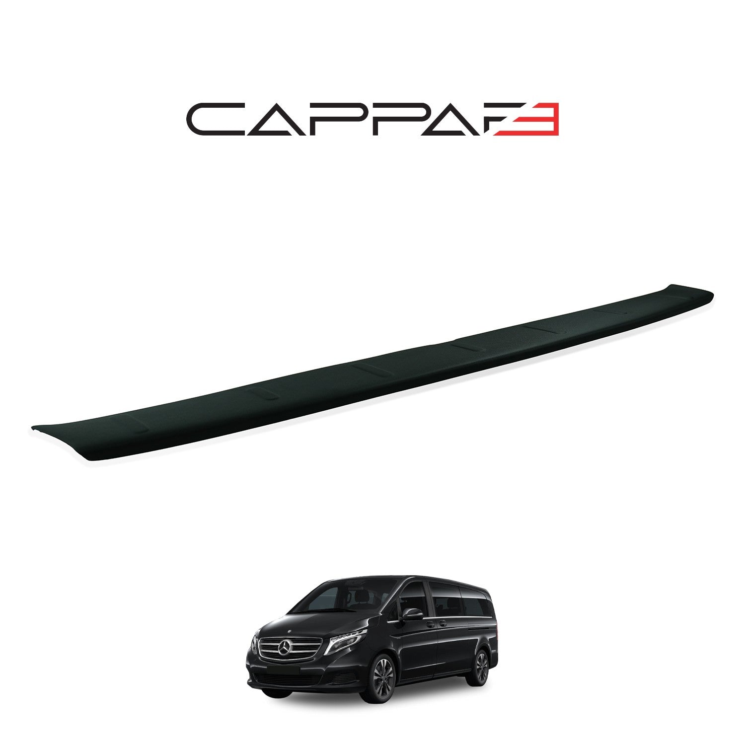 Mercedes V-Class 2019 Onwards Rear Bumper Sill Protector Matt