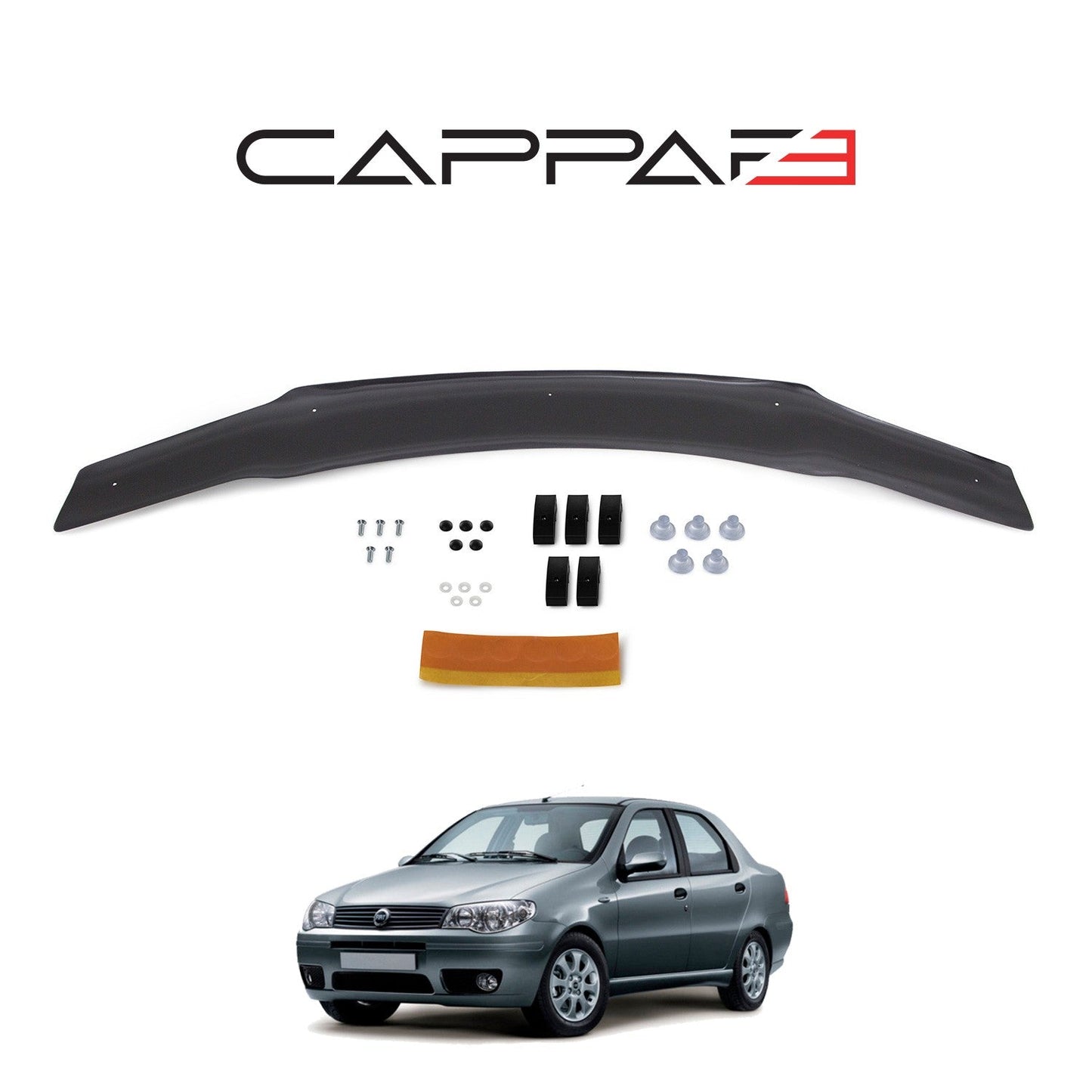 Fiat Albea 2005 - 2012 Bonnet Deflector 4mm