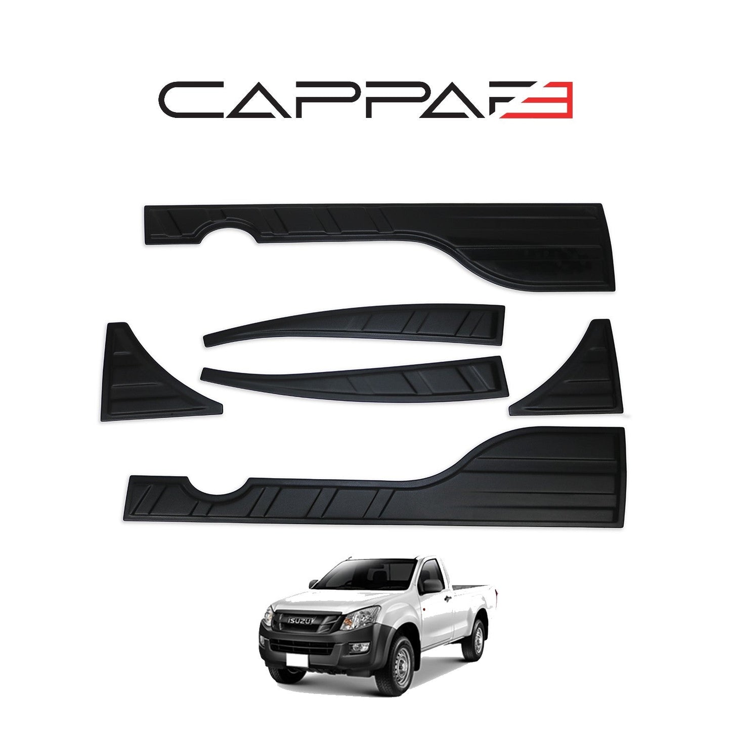 Isuzu D-Max 2012 - 2017 Rear Bumper Sill Protector 6pcs
