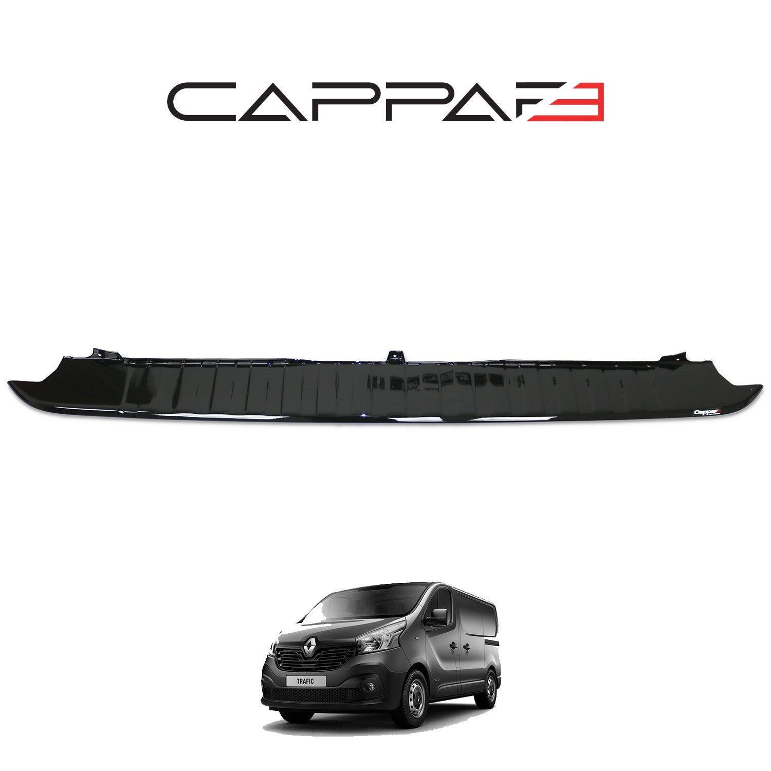 Renault Trafic 2014 - 2019 Rear Bumper Sill Protector Gloss