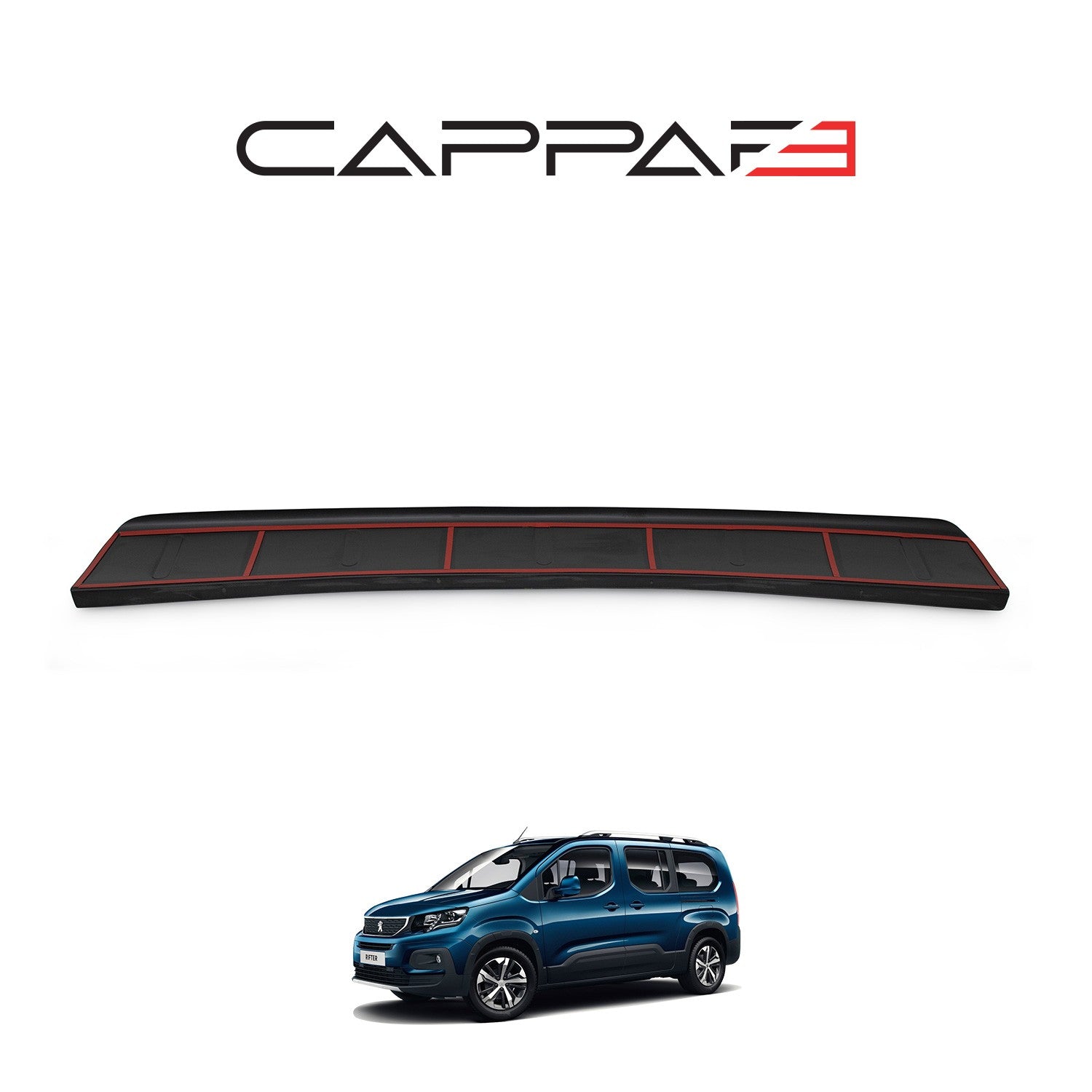 Peugeot Rifter 2019 Onwards Rear Bumper Sill Protector Matt