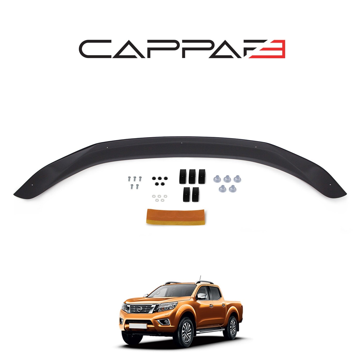 Nissan Navara 2016 - 2021 Bonnet Deflector 4mm