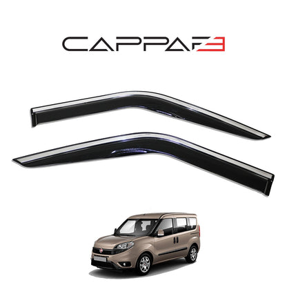 Fiat Doblo 2015 - 2022 Window Wind Deflectors 4pcs Chrome