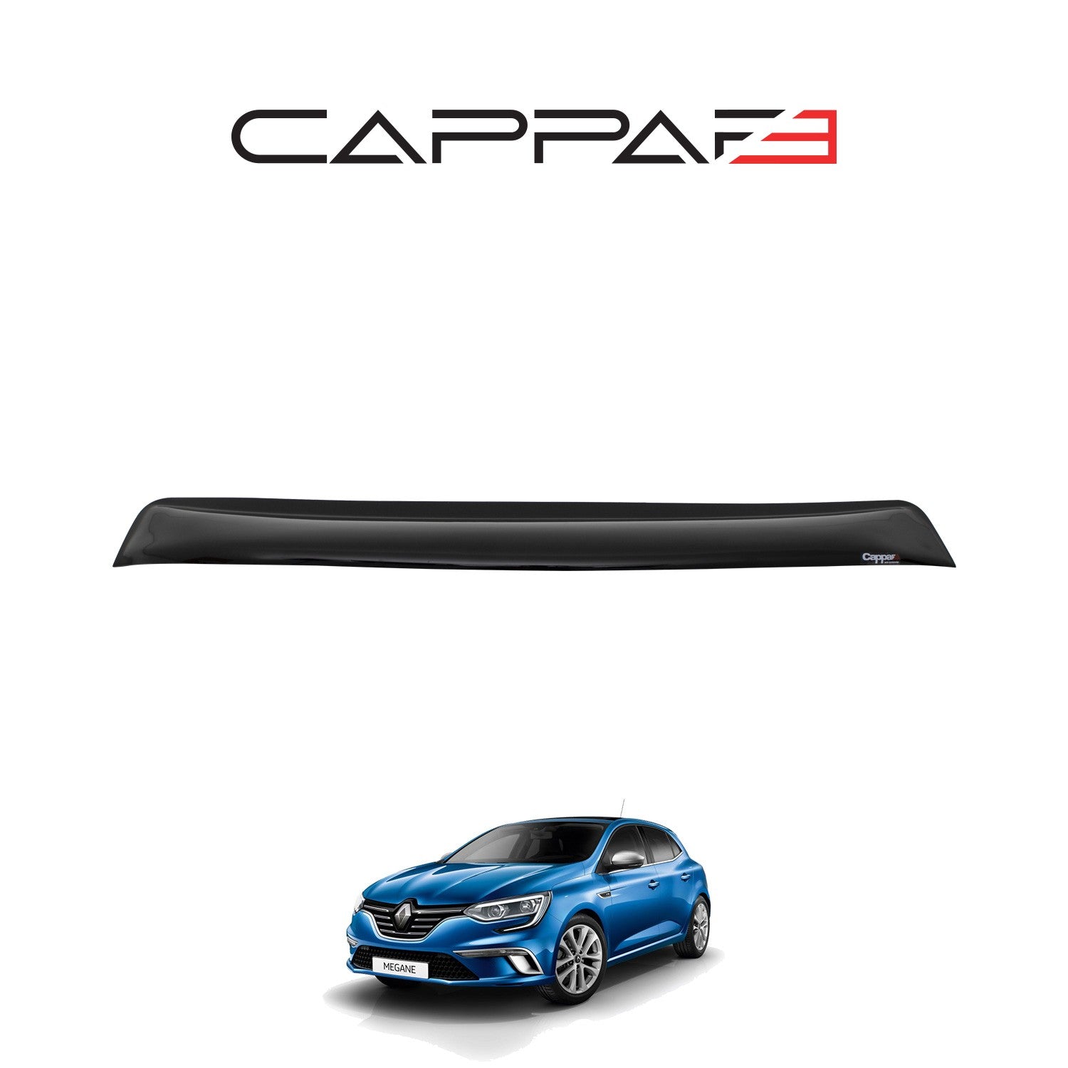 Renault Megane 2016 Onwards Rear Window Spoiler