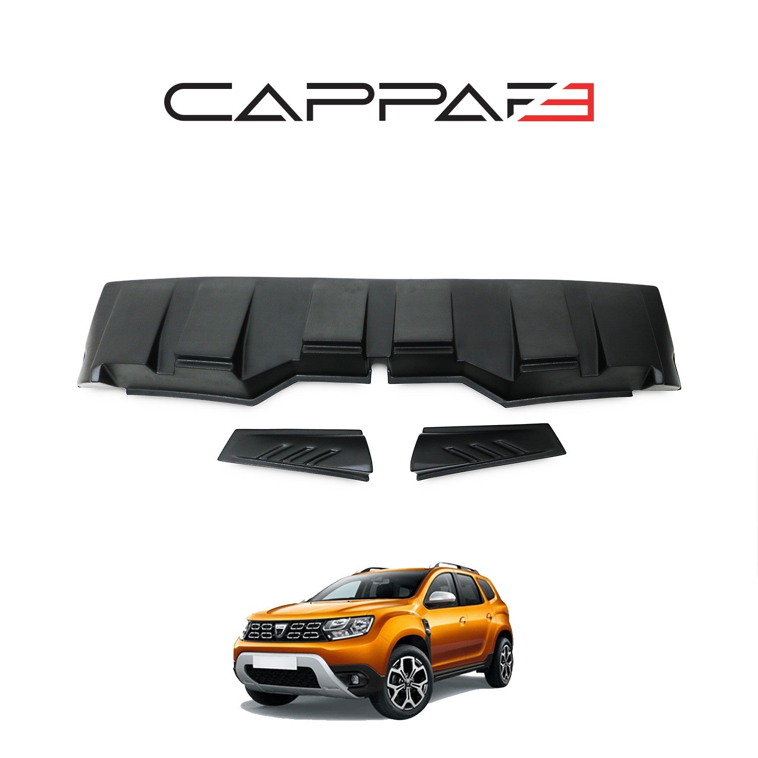 Dacia Duster 2018 - 2022 Rear Bumper Sill Protector 3pcs
