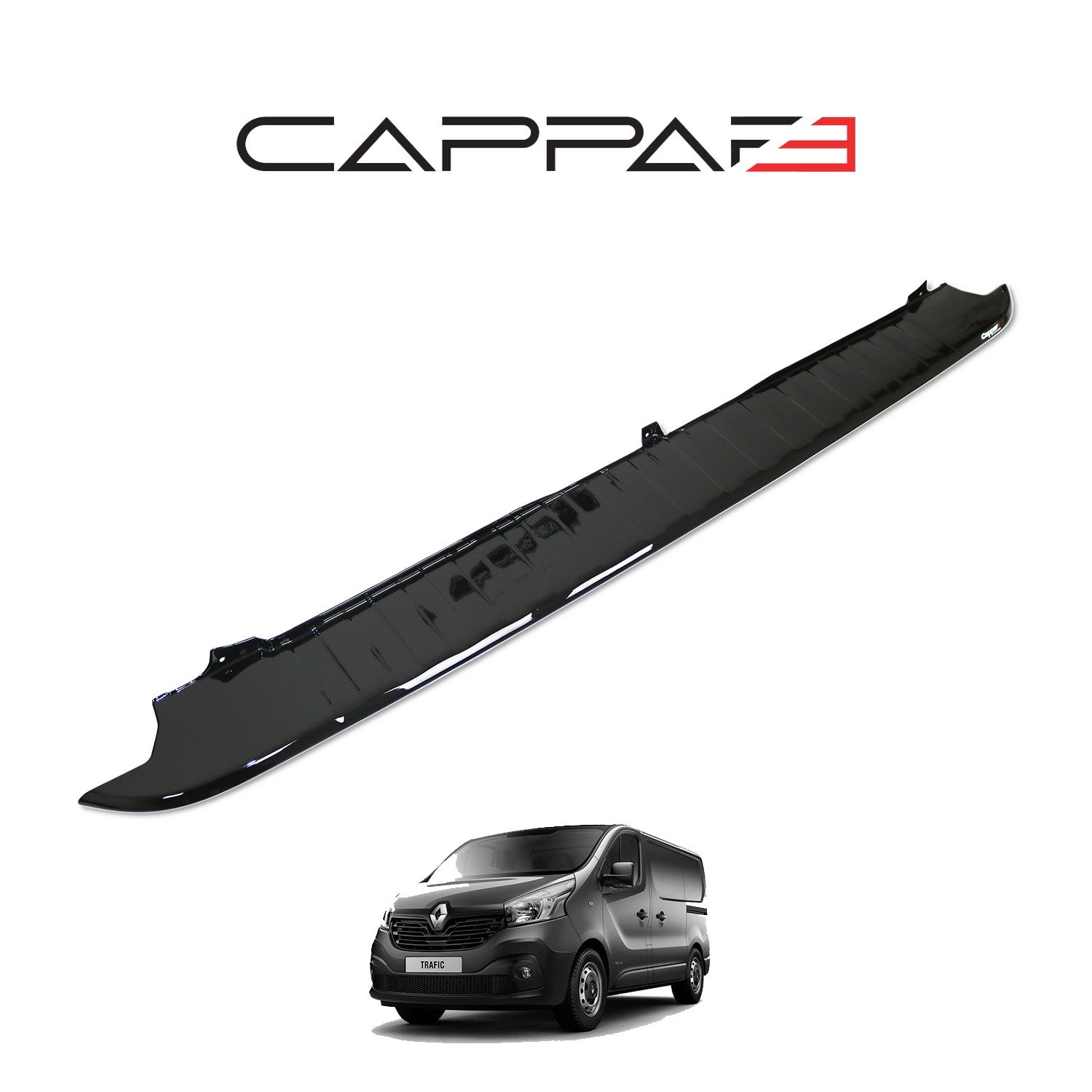 Renault Trafic 2014 - 2019 Rear Bumper Sill Protector Gloss